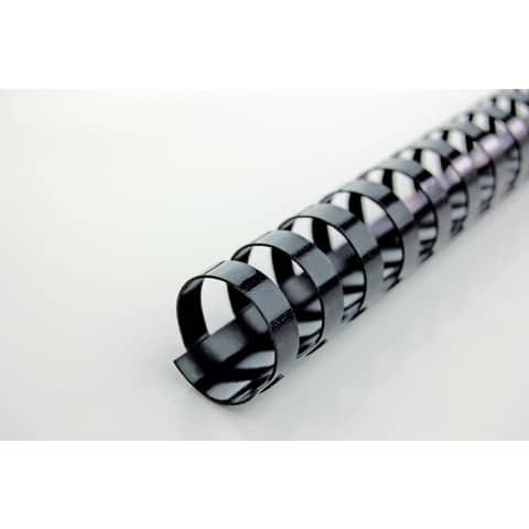 Dorsi plastici a 21 anelli GBC CombBind 6 mm A4 nero - fino a 25 fogli conf da 100 dorsi - 4028173